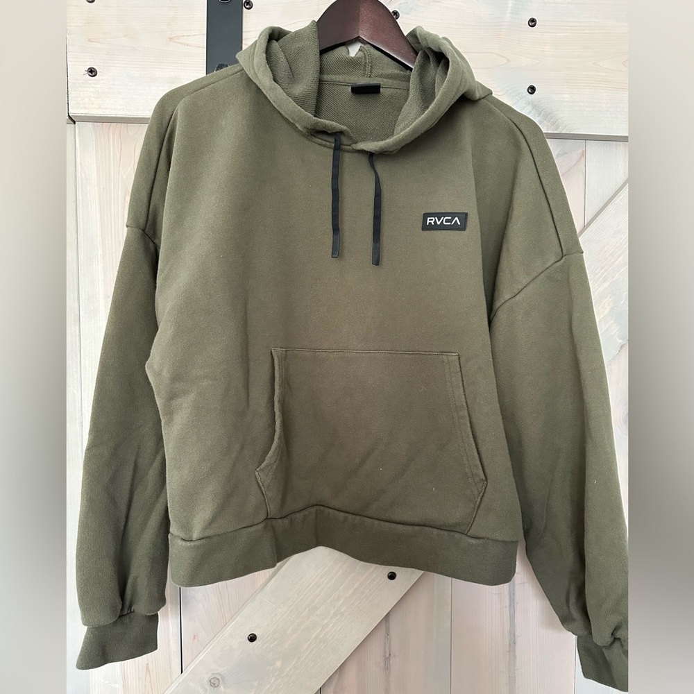 RVCA Women’s Cropped Sweatshirt - Olive Green - M